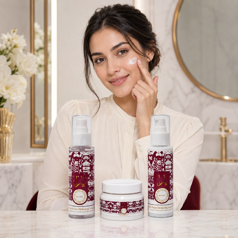 SET FACIAL TRIPLE HIDRATACION, ANTIARRUGAS Y ACLARANTE HGZRLY (AROMA SIMILAR YARA CANDY)