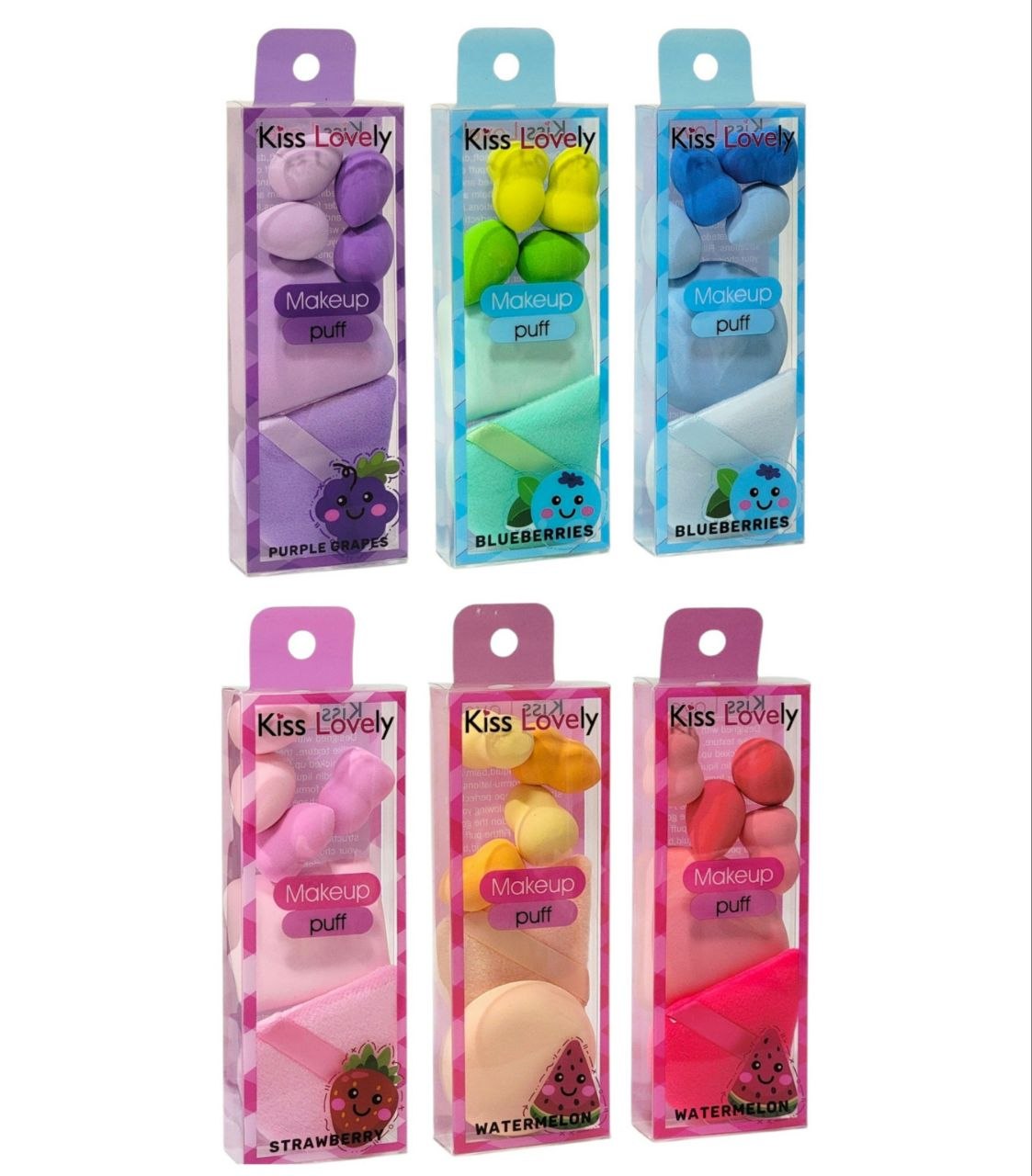 SET DE ESPONJAS U BORLAS DE MAQUILLAJE KISS LOVELY