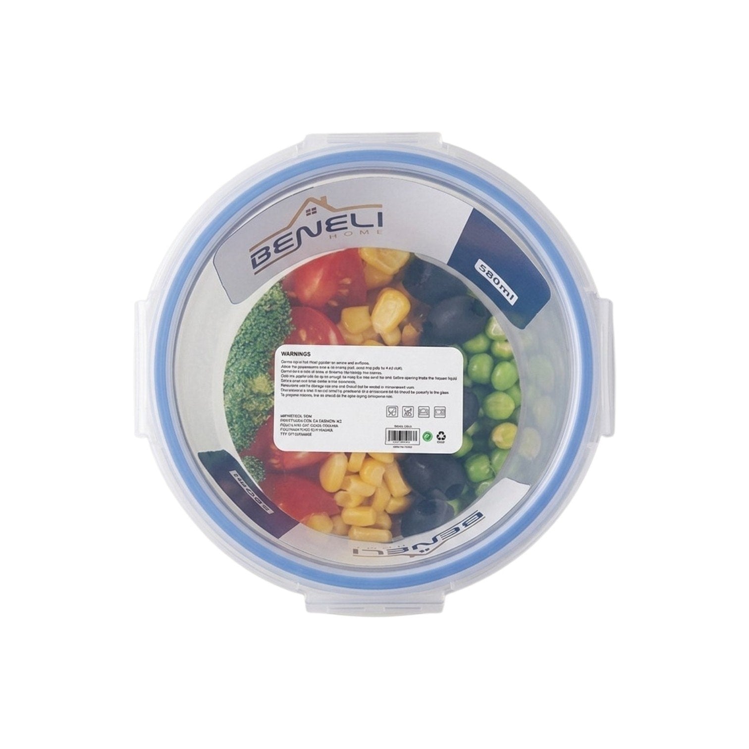 RECIPIENTE DE VIDRIO PARA ALMACENAR Y TRANSPORTAR COMIDAS DE FORMA PRÁCTICA Y SEGURA BENELI HOME 58OML