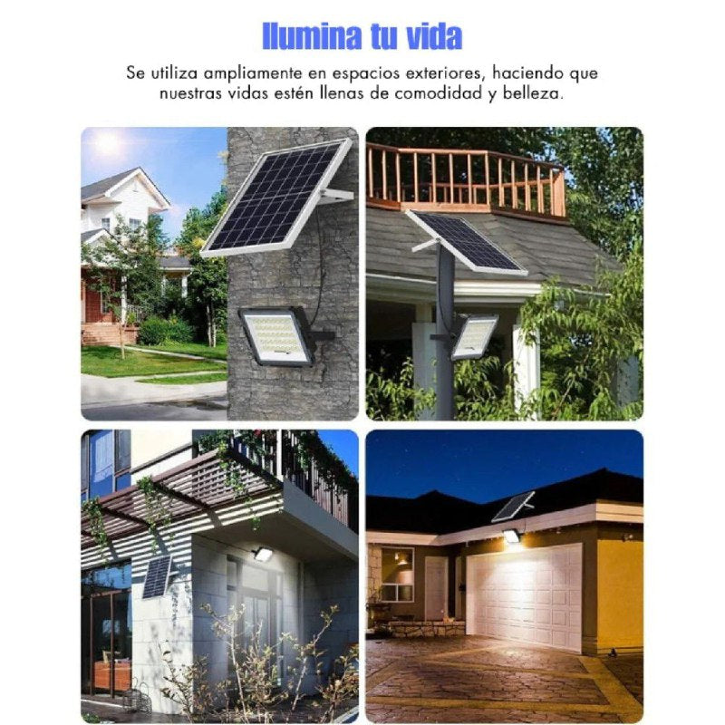 LUZ LED, LAMPARA SOLAR REFLECTOR SOLAR LED DE ALTA POTENCIA CON PANEL SOLAR Y BATERIA PARA ILUMINACION EXTERIOR 5000W JORRAN SOLAR FLOOD LAMP