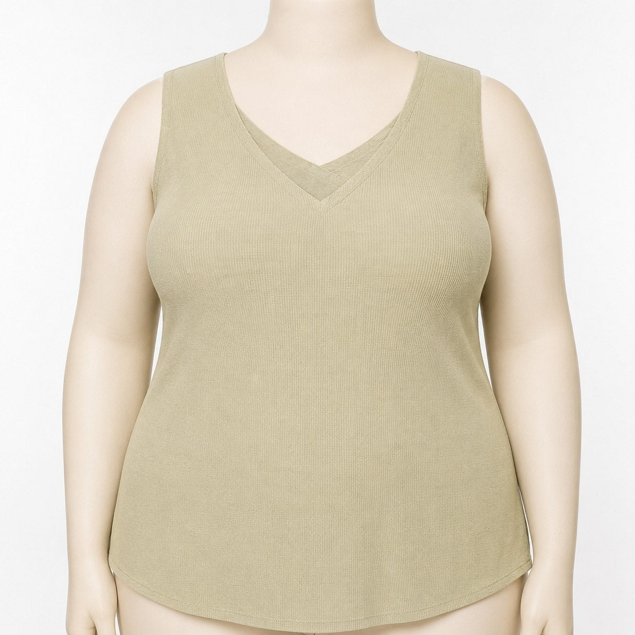 CENTRO SIN MANGAS CON ESCOTE EN V CRUZADO PARA DAMA TALLA 4XL