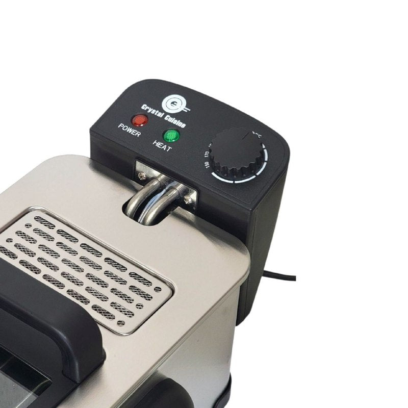 MAQUINA FREIDORA ELECTRICA, BANDEJA DE ACERO INOXIDABLE, CAPACIDAD 3L, POTENCIA 2000W, TEMPERATURA AJUSTABLE CRYSTAL CUISINE
