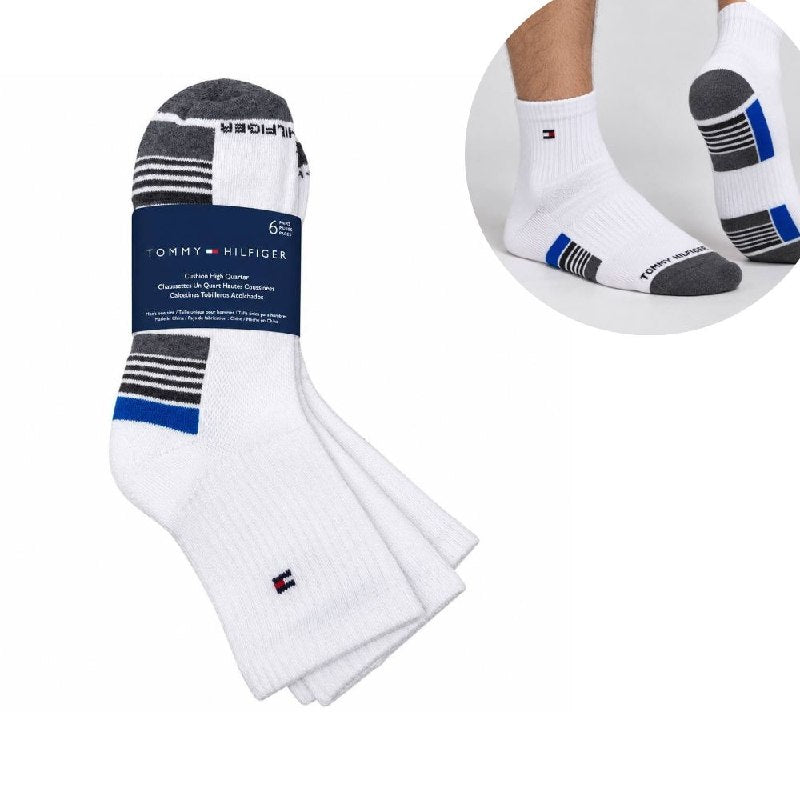 CALCETA TOBILLERA TOMMY HILFIGER ORIGINAL PARA HOMBRE 6 PARES TALLA ÚNICA