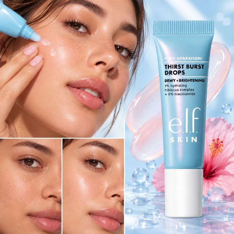 GOTAS FACIALES HIDRATANTES E ILUMINADORAS CON 5% NIACINAMIDA Y 1% HIBISCO ELF 10ML