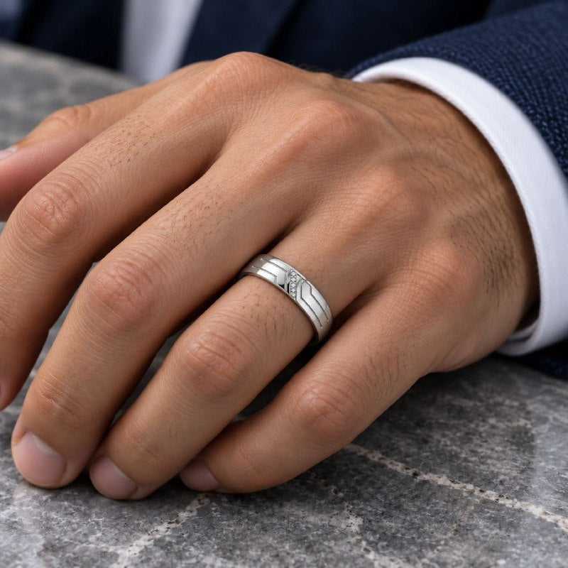 ANILLO DE PLATA 9.25 PARA HOMBRE DE MATRIMONIO 3.8G