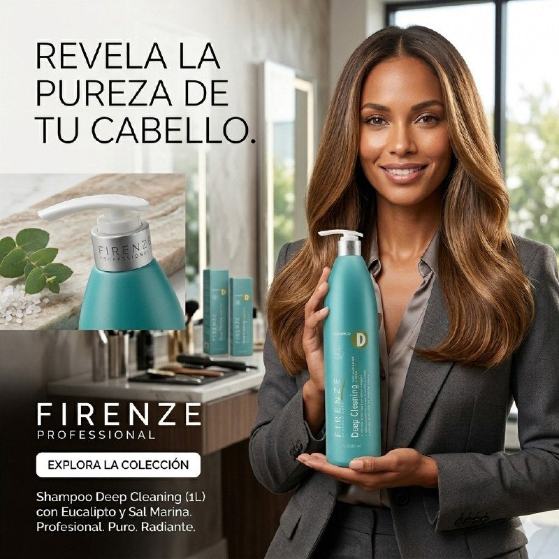 SHAMPOO DE LIMPIEZA PROFUNDA CON EXTRACTO DE EUCALIPTO DE EFECTO REFRESCANTE FIRENZE 1L