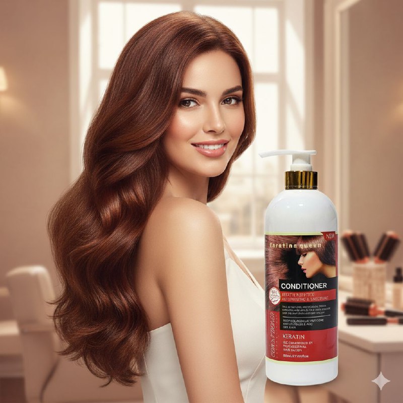 ACONDICIONADOR DE QUERATINA NUTRE, HIDRATA Y SUAVIZA EL CABELLO KERATINE QUEEN 800ML