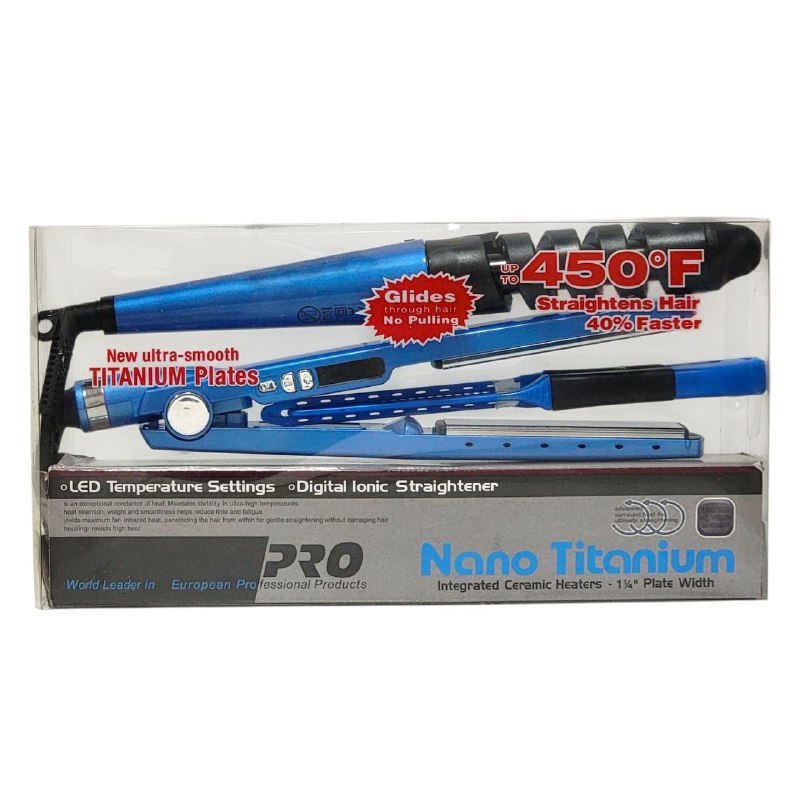 PLANCHA PARA EL CABELLO, RIZADORA Y PEINE, 450 GRADOS, AJUSTES DE TEMPERATURA LED IONICO DIGITAL, MAXIMO CALOR, ALISADO SUAVE SIN DAÑARLO NANO TITANIUM