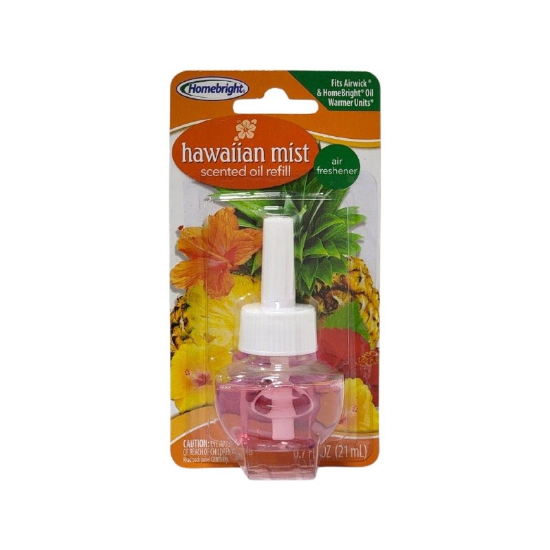 REPUESTO DE ACEITE AROMATICO CONCENTRADO PARA CALENTADOR ELECTRICO CON AROMA A BRISA HAWAIANA HOMEBRIGHT 21ML
