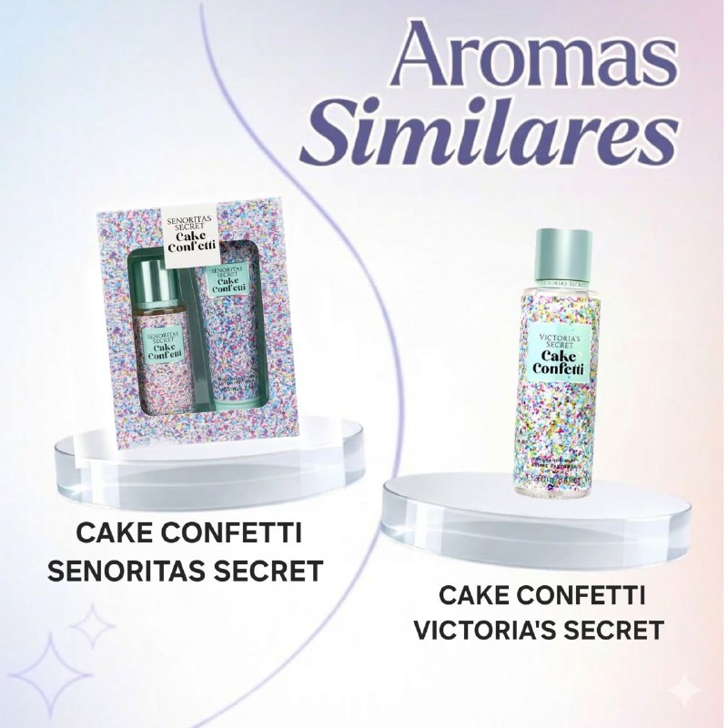 SET SENORITAS SECRET CAKE CONFETTI SPLASH 125ML CREMA CORPORAL 125ML (M) (AROMA SIMILAR VS CAKE CONFETTI)