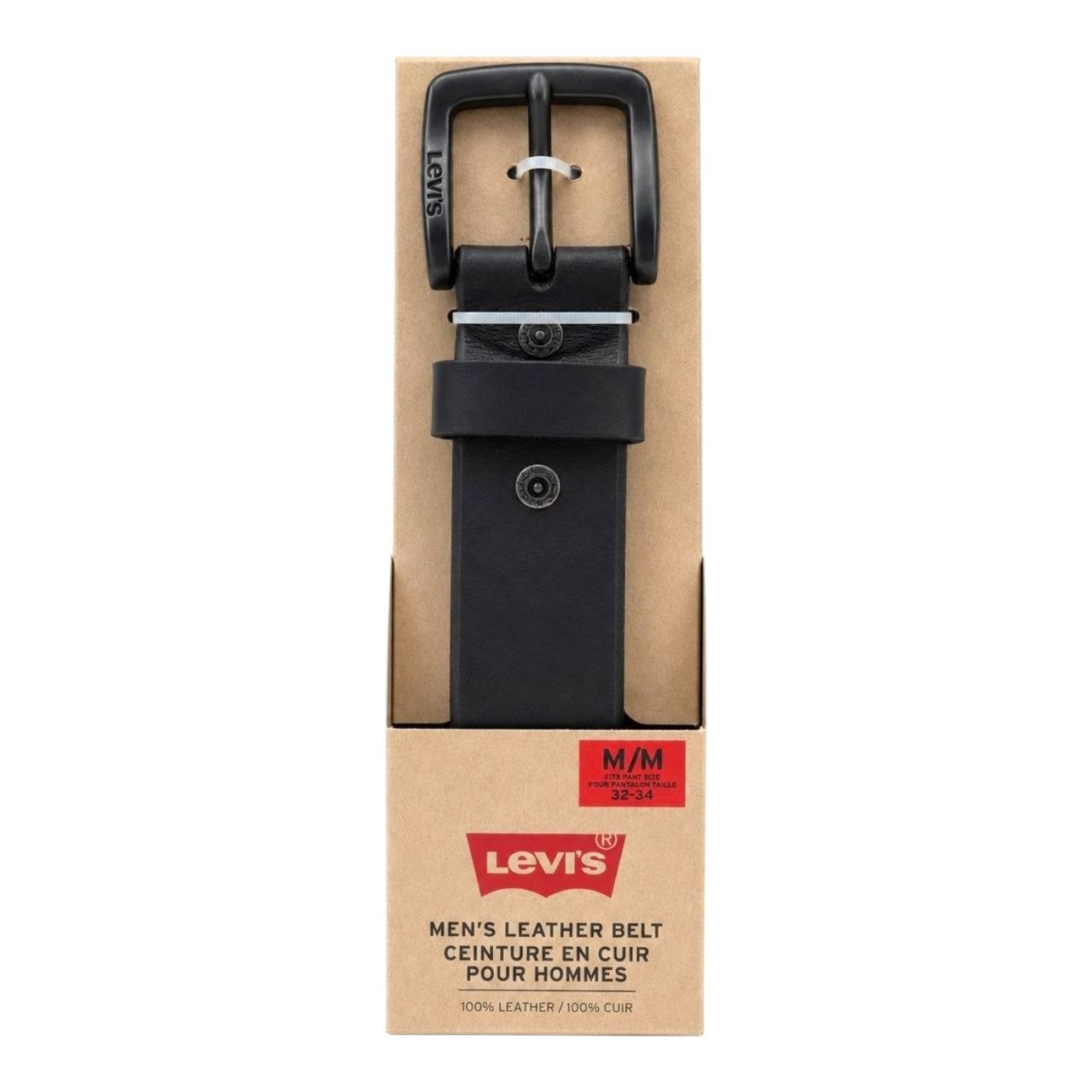 FAJA ORIGINAL LEVI'S PARA CABALLERO COLOR NEGRO TALLA M/M 32-34