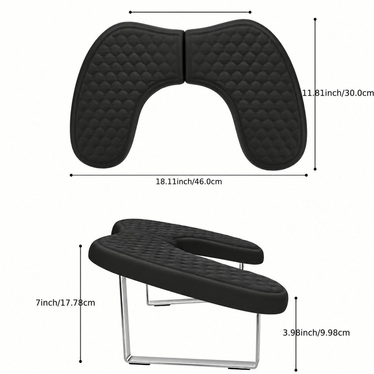REPOSAMANOS EN U PLEGABLE PARA MANICURA UH9 46CMX30CMX17.8CM