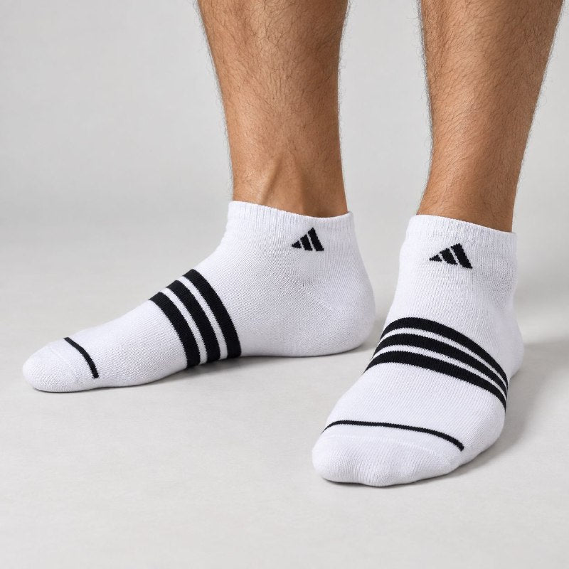 CALCETA TOBILLERA ORIGINAL ADIDAS 6 PARES TALLA MUJER 10-13 TALLA HOMBRE 8-12
