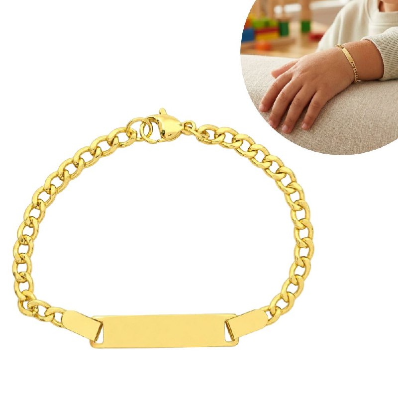 PULSERA DE ENCHAPE PARA NIÑO 4CM
