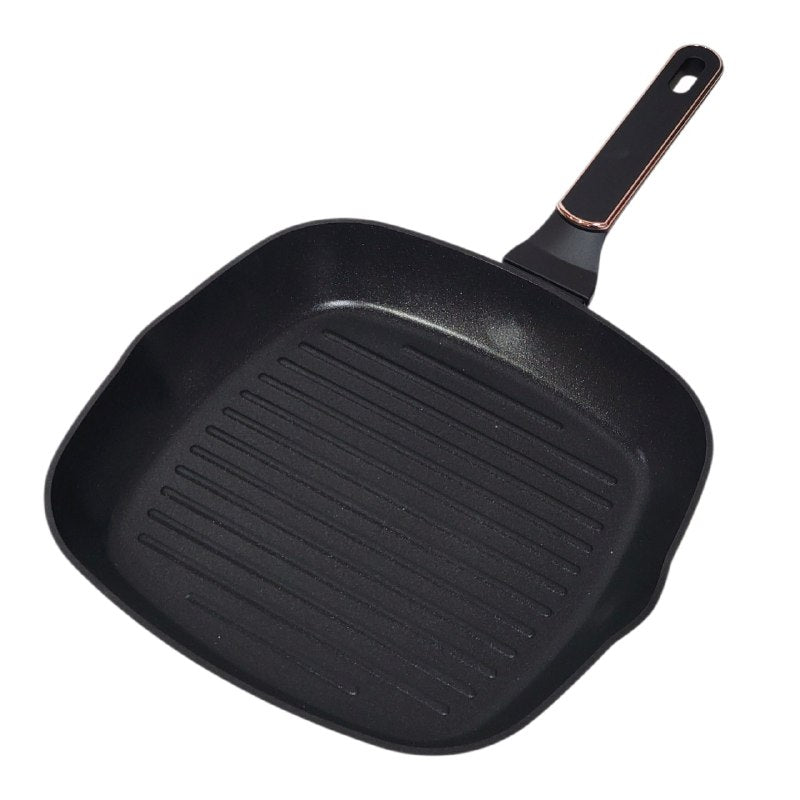 SARTÉN GRILL CON SUPERFICIE ESTRIADA PARA MARCAR LOS ALIMENTOS BLACKROSE 4.1X28CM