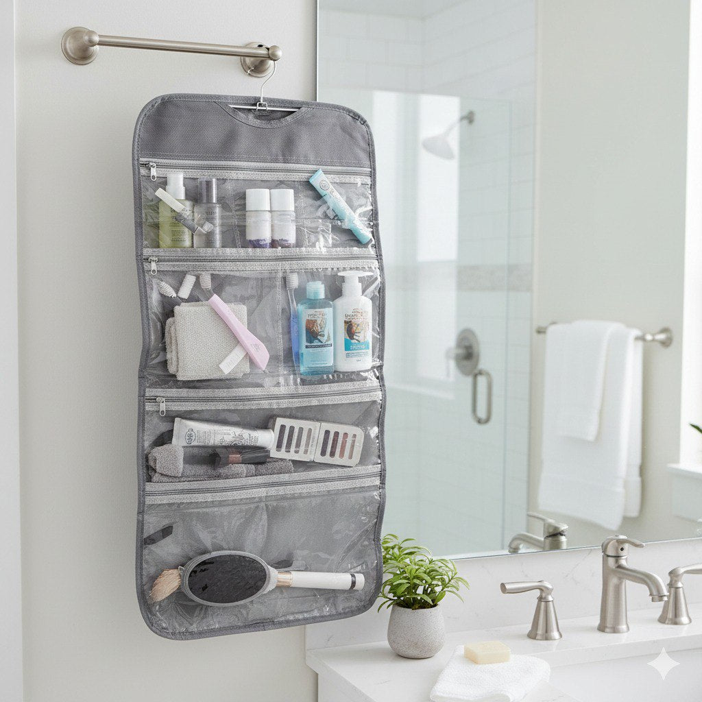 ORGANIZADOR BOLSA DE VIAJE COLGANTE CLOSET ESSENTIALS 35X67CM