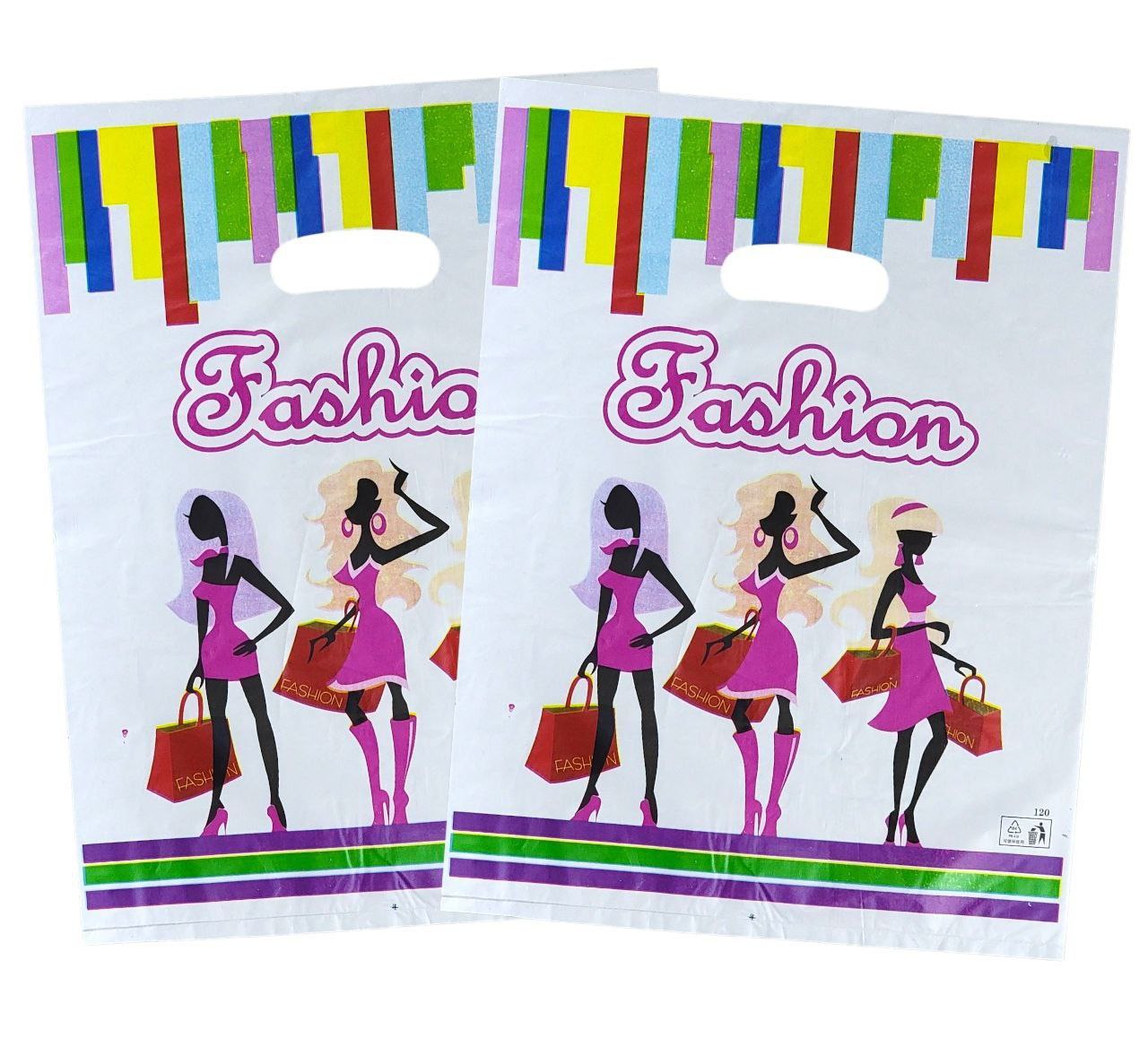 BOLSA DE REGALO PLASTICA GRANDE 30X40CM 100UND