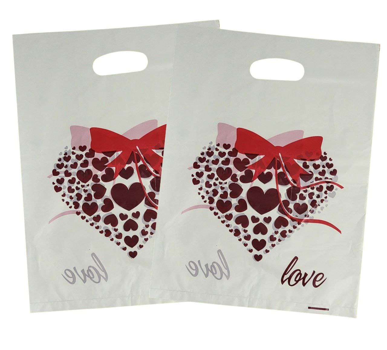 BOLSA DE REGALO PLASTICA GRANDE 30X40CM 100UND