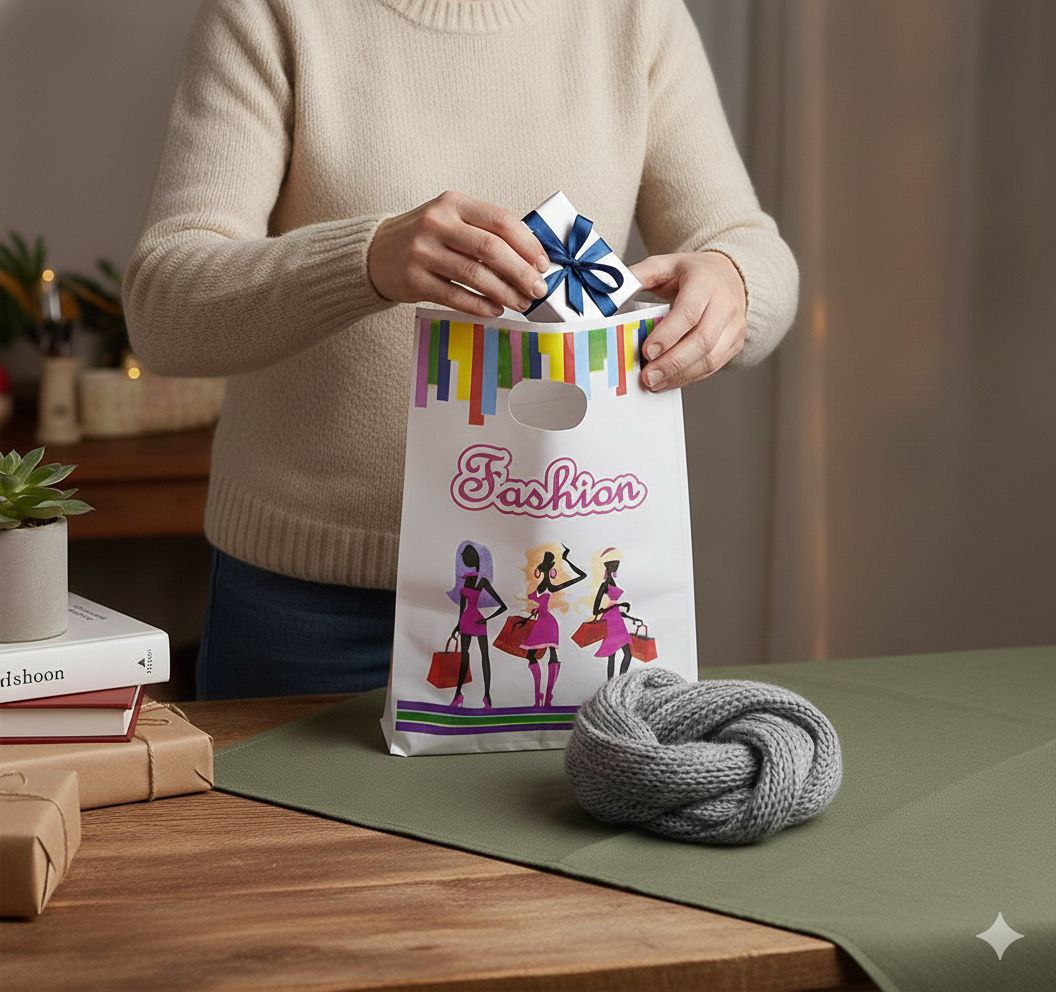 BOLSA DE REGALO PLASTICA PEQUEÑA 20X30CM, PAQUETE 100UND