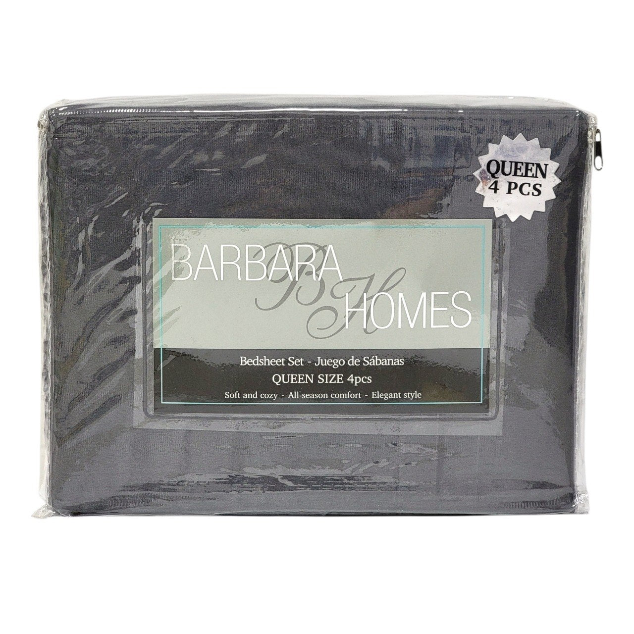 JUEGO DE SÁBANAS TAMAÑO QUEEN 4PCS BARBARA HOMES