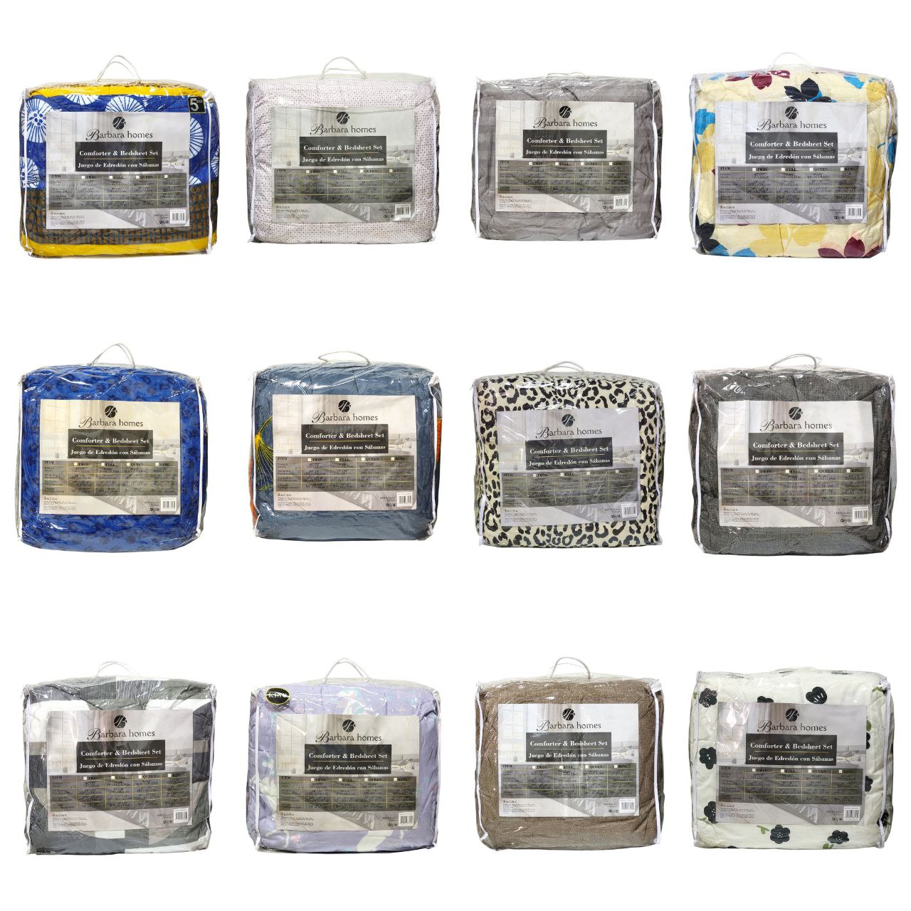 JUEGO DE SÁBANAS CON EDREDON KING BARBARA HOME 5PCS