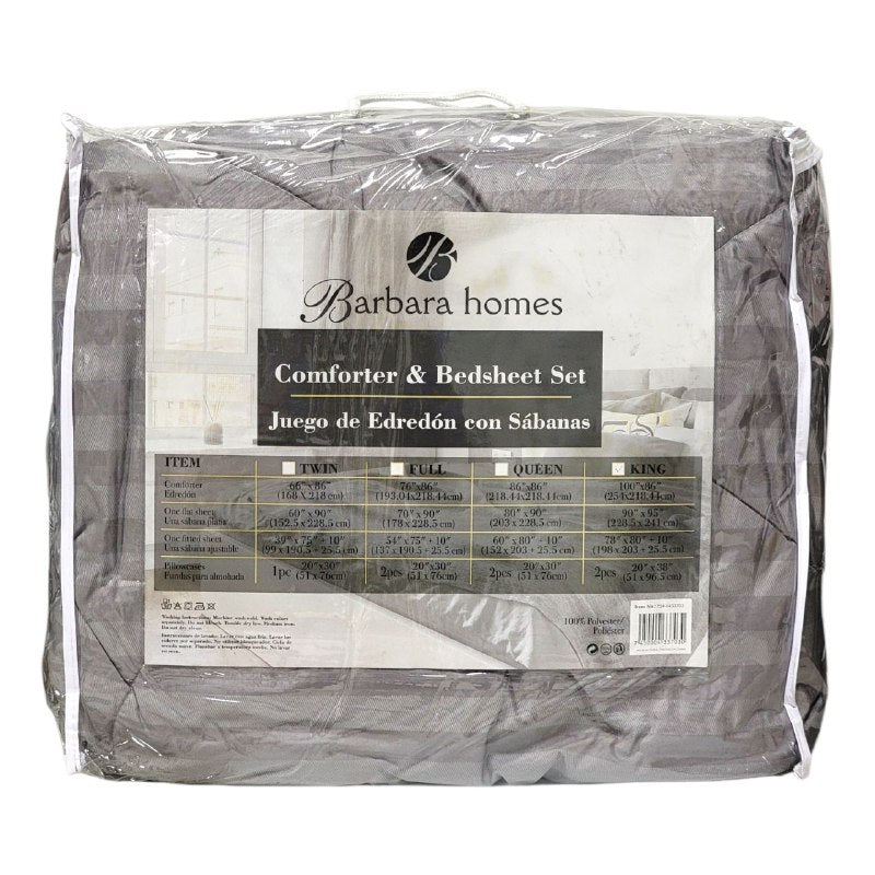 JUEGO DE SÁBANAS CON EDREDON KING BARBARA HOME 5PCS