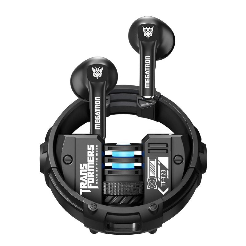 AUDIFONOS AURICULARES ORIGINALES INALAMBRICOS TF-T23, BATERIA ESTUCHE 5H, BATERIA AUDIFONOS 5H, BT V.5.4, DISTANCIA DE 10MTS, COMODO ESTABLE TRANSFORMERS DARK OF THE MOON MEGATRON