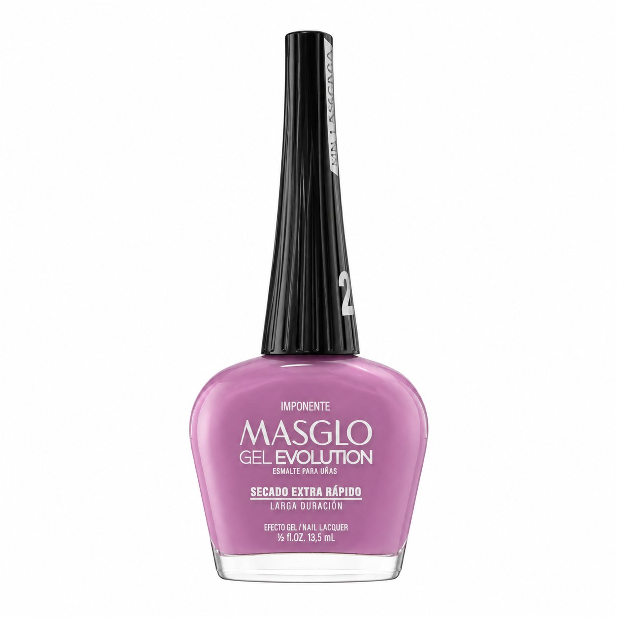 ESMALTE DE UÑAS CON EFECTO GEL DE SECADO EXTRA RÁPIDO MASGLO GEL EVOLUTION PASO 2 "ESTILO IMPONENTE" 13.5 ML