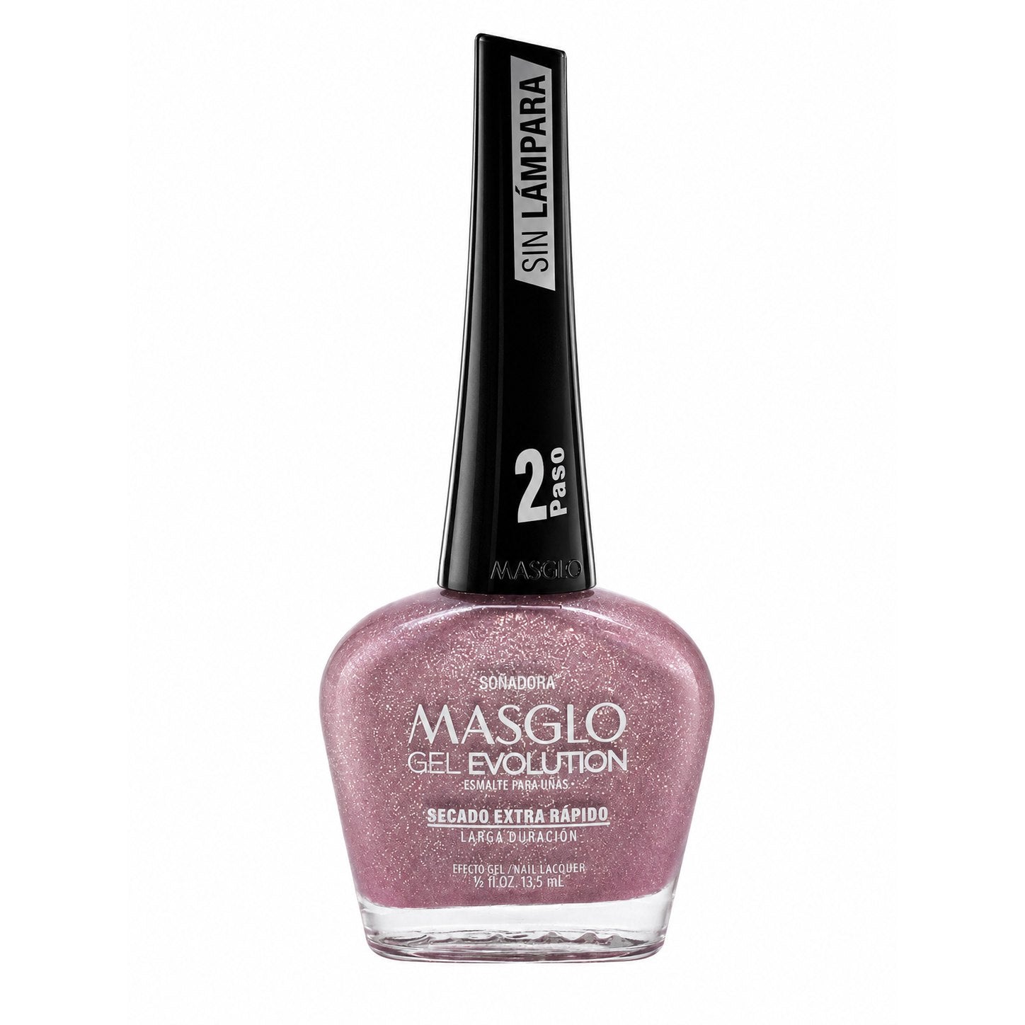 ESMALTE DE UÑAS CON EFECTO GEL DE SECADO EXTRA RÁPIDO MASGLO GEL EVOLUTION PASO 2 "ESTILO SOÑADORA" 13.5 ML