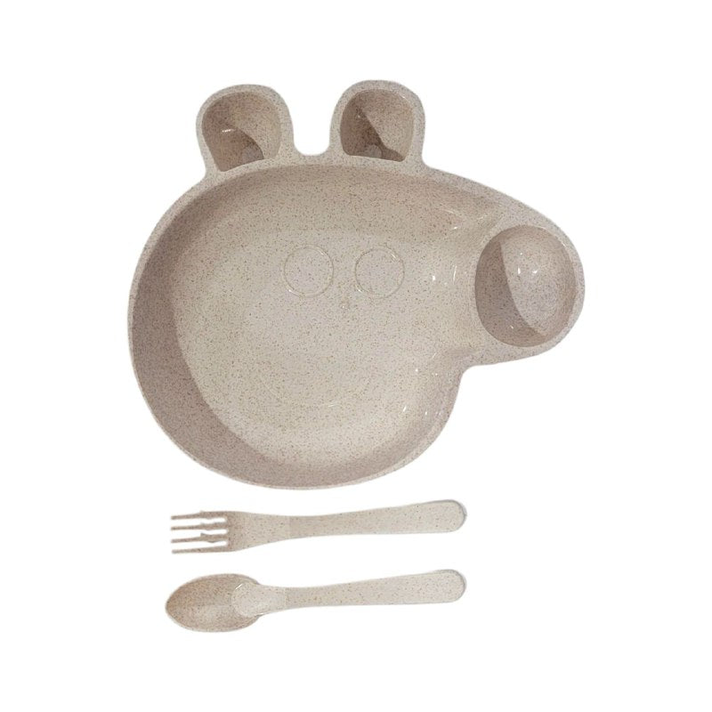 PLATO EN SET INFANTIL DE 4 DIVISIONES DE PEPPA PIG 3 COLORES