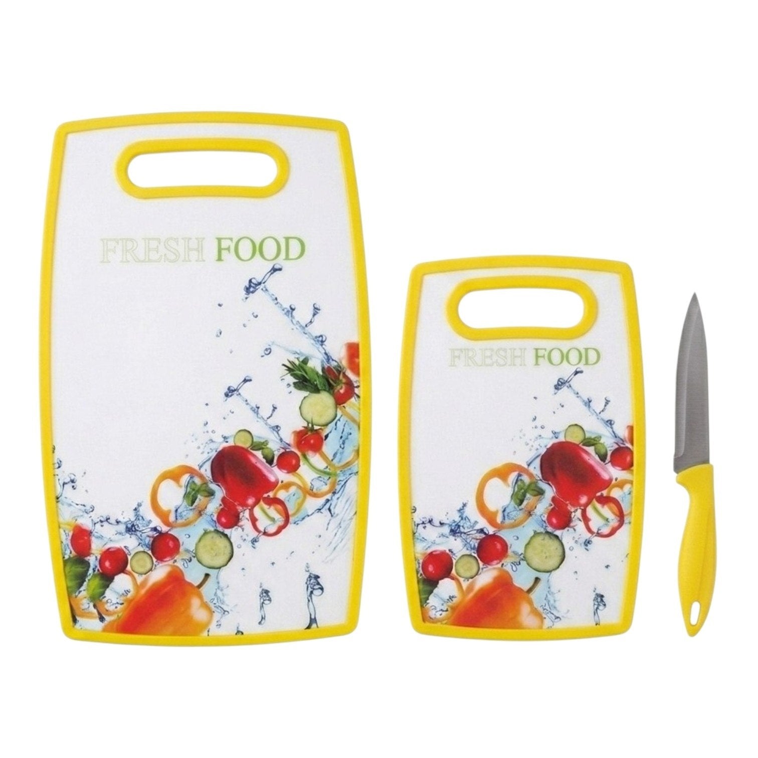 TABLAS DE CORTE  Y UN CUCHILLO MULTIUSOS FACILITAR LA PREPARACIÓN DIARIA DE ALIMENTOS BENELI HOME 37x23CM