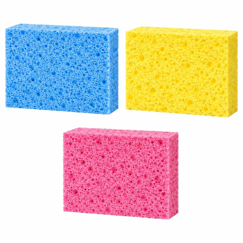 SET DE 9 ESPONJAS ABSORBENTES DE LIMPIEZA PARA EL HOGAR FRESH START 10X7CM