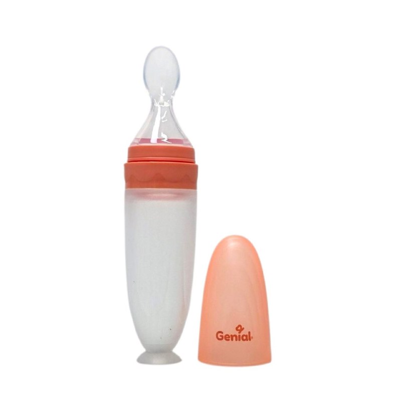 CUCHARA DE SILICONA DISPENSADORA DE ALIMENTOS PARA BEBES GENIAL 105ML