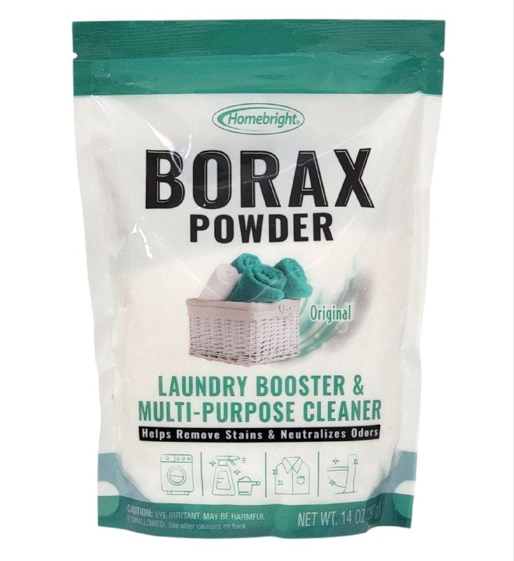 POLVO DE BORAX MULTIUSO DE LIMPIEZA PROFUNDA Y DESODORIZANTE HOMEBRIGHT 397G