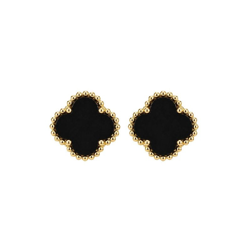 ARITOS DE ENCHAPE PARA DAMA DISEÑO TRÉBOL