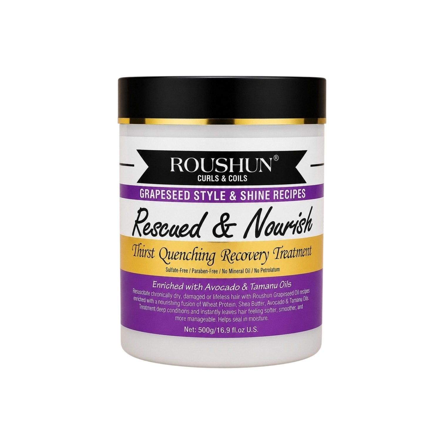 TRATAMIENTO CAPILAR PROPORCIONAR HIDRATACIÓN Y NUTRICIÓN MEJORAR LA APARIENCIA GENERAL DEL CABELLO ROUSHUN  500GM