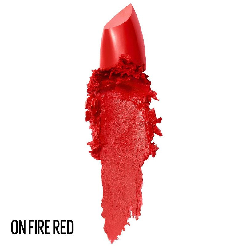 LIPSTICK CREMOSO CON PIGMENTOS DE ALTO IMPACTO TONO UNIVERSAL 895 ON FIRE RED MAYBELLINE 4.2G