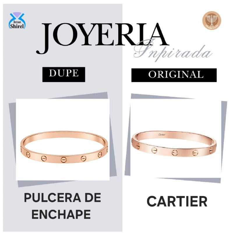 PULSERA DE ENCHAPE PARA DAMA 7CM (DUPE DE CARTIER)