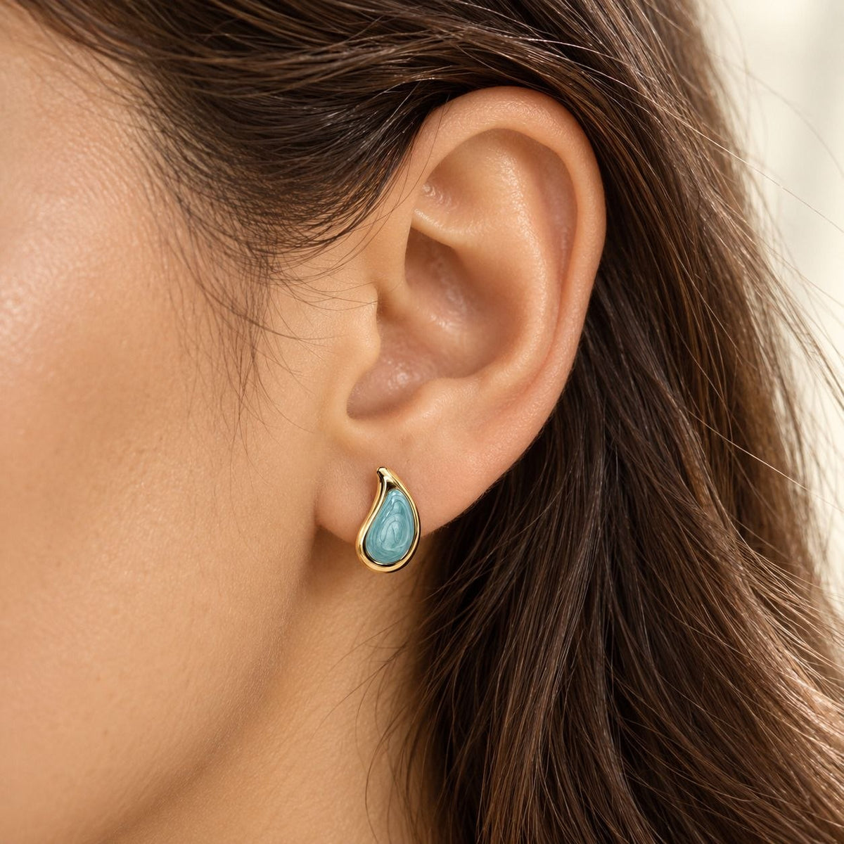 ARITOS DE ENCHAPE PARA DAMA 2CM
