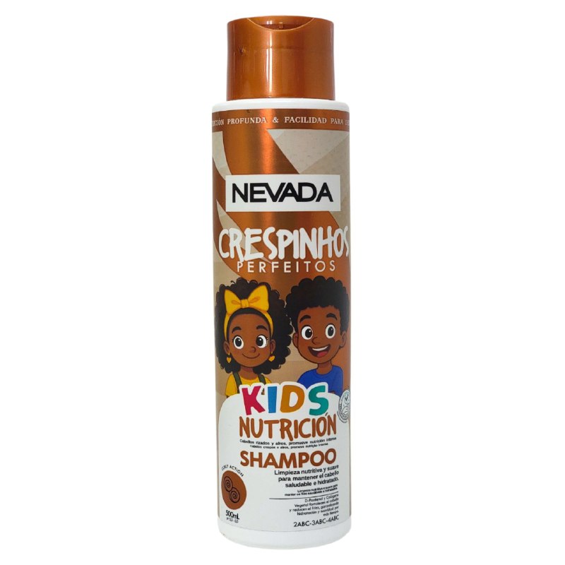 SHAMPOO PARA NIÑOS HIDRATANTE PARA CABELLO RIZADO Y AFROS NEVADA KIDS 500ML