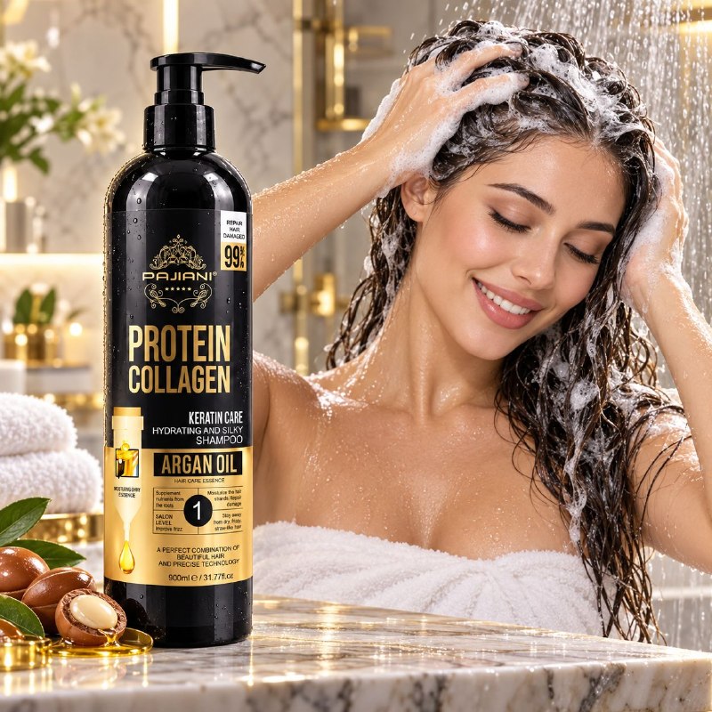 SHAMPOO PROTEIN COLLAGEN KERATIN CARE Y ARGAN OIL PAJIANI 900ML