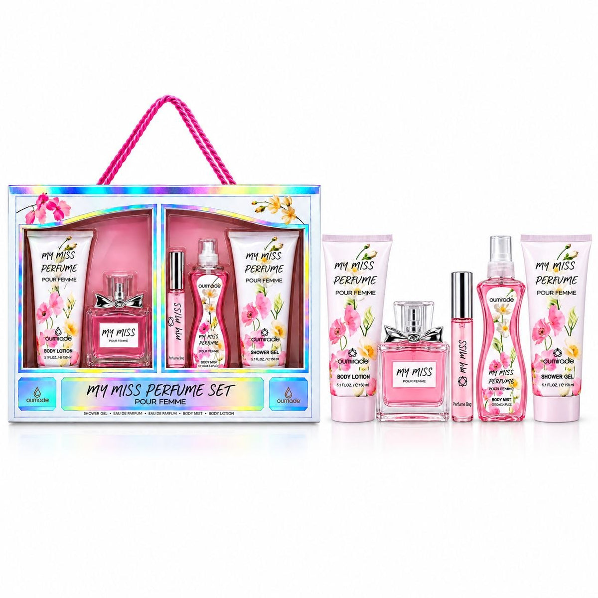 SET YOU MIRADE MY MISS EDP 100ML GEL DE DUCHA 150ML EDP 15ML BODY MIST 100ML CREMA CORPORAL 150ML (M)