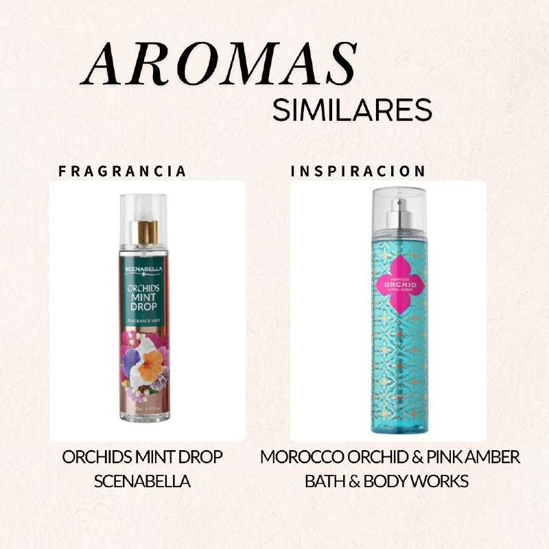 SPLASH SCENABELLA ORCHIDS MINT DROP 250ML (M) (AROMA SIMILAR BATH & BODY WORKS MOROCCO ORCHID & PINK AMBER 236ML)