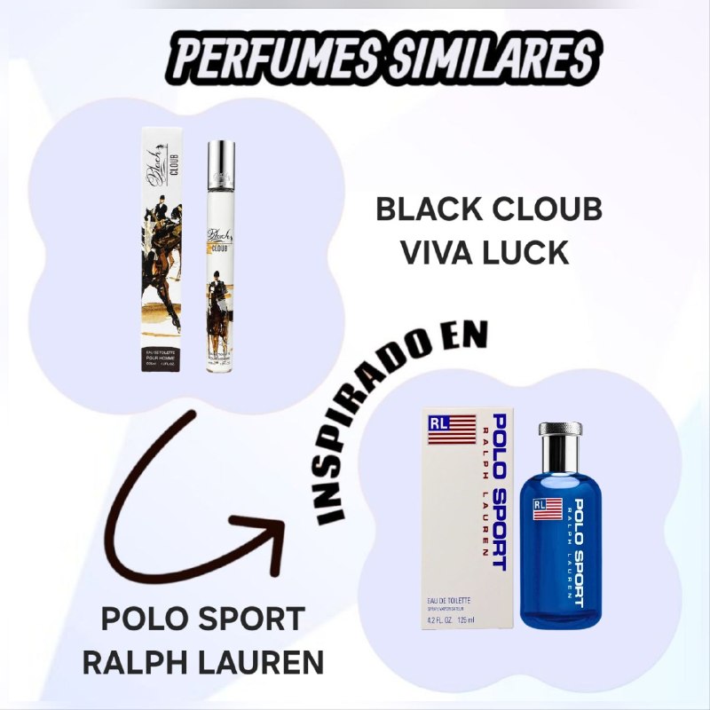PERFUME EN TUBO PARA HOMBRE VIVA LUCK BLACH CLOUB 14 EDT 35ML (H) (AROMA SIMILAR POLO SPORT)