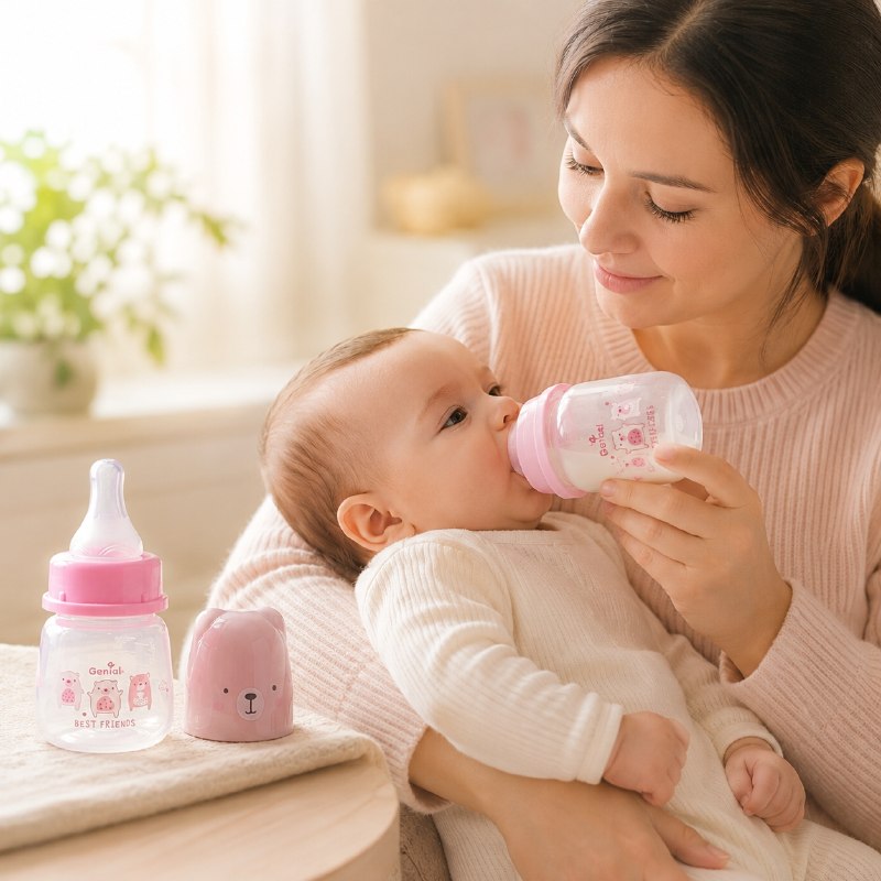 BIBERON COMPACTO DE FLUJO CONTROLADO PARA BEBES GENIAL 60ML