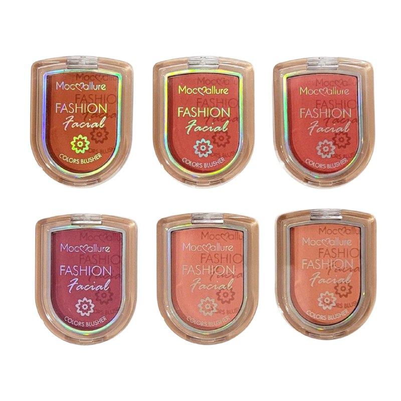 BLUSH FACUAL MOC ALLURE 3G, 6 TONOS
