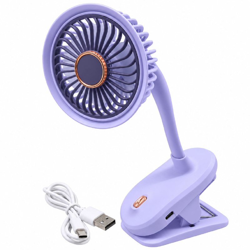 VENTILADOR PORTATIL RECARGABLE CON CLIP Y CUELLO FLEXIBLE BENELI HOME 24CM