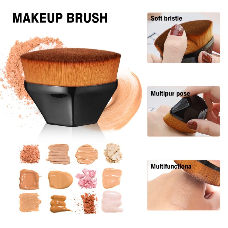 BROCHA DE MAQUILLAJE KABUKI DE BASE EN FORMA DE PETAL MUTIFUNCIONAL