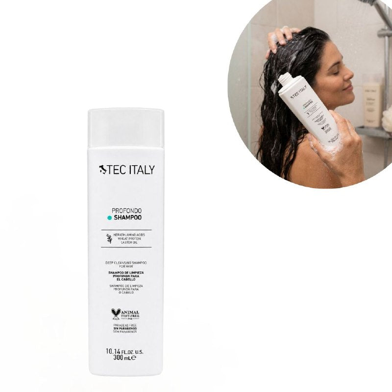 SHAMPOO CLARIFICANTE DE LIMPIEZA PROFUNDA CON AMINOACIDOS DE TRIGO TEC ITALY 300ML