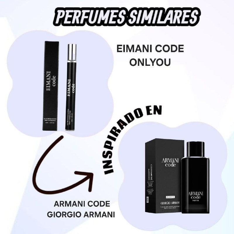 PERFUME DE TUBO EIMANI CODE ONLYOU 35ML 1 UND (DUPE ARMANI CODE GIORGIO ARMANI)
